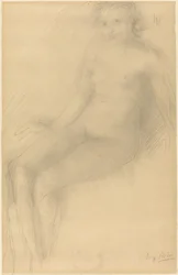 Desnudo femenino sentado