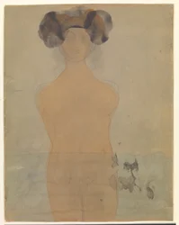 Mujer de pie en el agua
