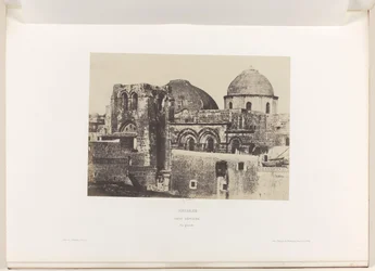 Vista de la Iglesia del Santo Sepulcro en Jerusalén Jerusalén. San Sepulcro. Vue generale (título sobre objeto)