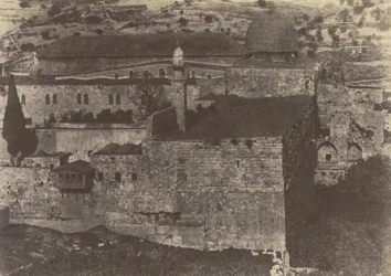 Jerusalén. Muro del Templo. Mezquita de El-Aksa, esquina suroeste.