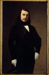 Retrato de Théophile Gautier (1811-1872) poeta, novelista y crítico literario