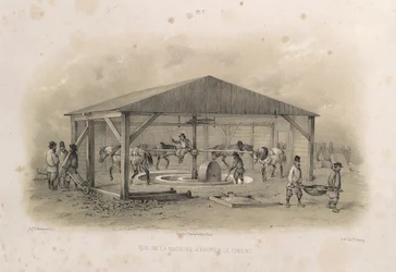 Fabricación de cemento De: La construcción de la Catedral de San Isaac, 1845