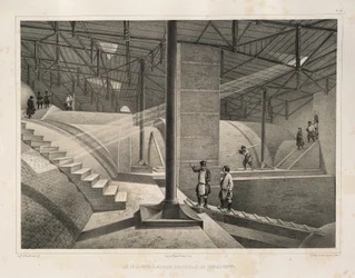 Parte del Arco y un techo de metal De: La Construcción de la Catedral de San Isaac, 1845