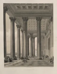 El portal norte de la Catedral de San Isaac De: La construcción de la Catedral de San Isaac, 1845