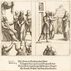 Cristo ante Caifás y Pedro negando a Cristo, 1548