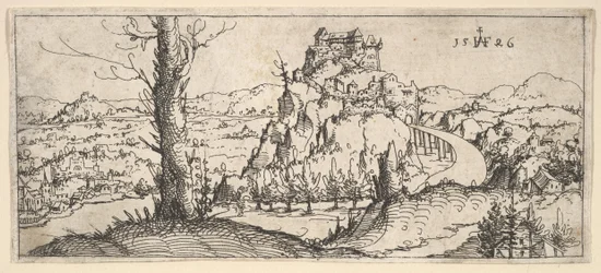 Paisaje con Rocas Altas y Fortalezas, 1546