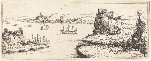 Paisaje con veleros