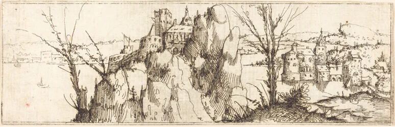 Paisaje con un lago