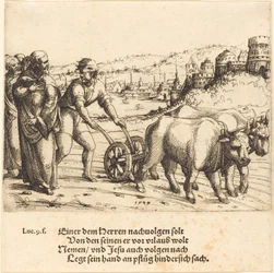 Nadie que Pone su Mano en el Arado y Mira Atrás es un Seguidor de Cristo, 1549