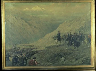 El paso de los Andes en 1817 (óleo sobre lienzo)