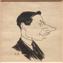 Caricatura (tinta negra sobre papel)