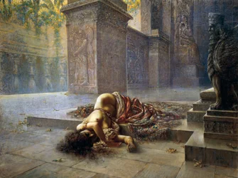 Semiramis muriendo en la tumba de Nino