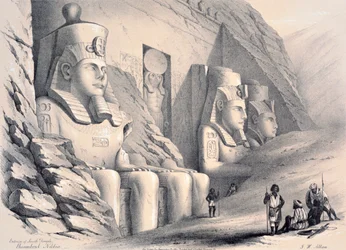 Exterior del Templo del Sur, Ebsamboul, Nubia, c1850
