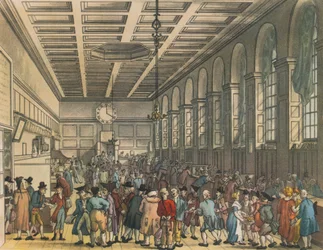 Interior de la Casa de Aduanas, Londres, 1808