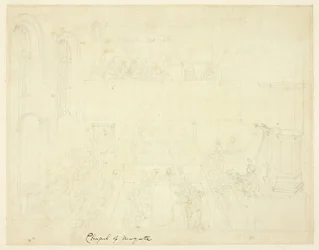 Estudio para la capilla de Newgate, del Microcosmos de Londres