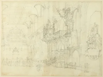 Estudio para Guild Hall, de Microcosm of London