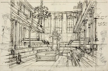 Estudio para la Cámara de los Comunes, de Microcosm of London