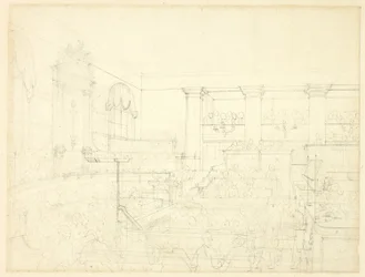 Estudio para Old Bailey, de Microcosm of London