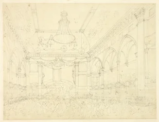 Estudio para el baile de máscaras del Panteón, de Microcosm of London