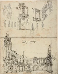 Estudio para el Royal Exchange, de Microcosm of London