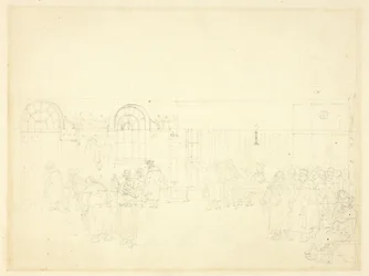 Estudio para la Casa de Guardia, St. Mary Le Bone, de Microcosmos de Londres