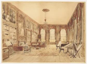 El Interior de la Biblioteca en Cassiobury