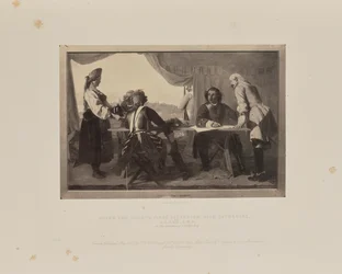 La primera entrevista de Pedro el Grande con Catalina, 1858