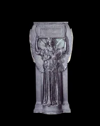 Amor caritas Alto relieve en bronce de Augustus Saint Gaudens (Saint-Gaudens) (1848-1907)