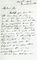 Una carta de Augustus Wall Callcott, 7 de mayo de 1838, 1904