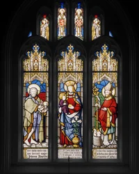 San Juan Bautista, Virgen y Niño, y San Nicolás