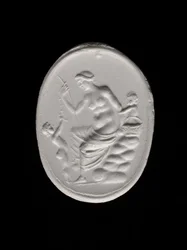 Impresión de una piedra de anillo que representa a Afrodita, c.100-70 a.C. (yeso)