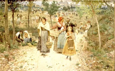 Regresando de la fiesta del pueblo
