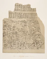 Un campo de batalla (Kouyunjik), de Monumentos de Nínive, pub. 1849