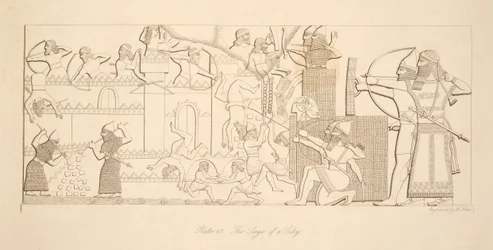 El asedio de una ciudad, de Monumentos de Nínive, pub. 1849
