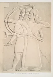 Dos arqueros y un escudero, 1849