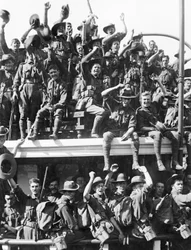 Embarque de la Fuerza Expedicionaria Naval y Militar Australiana (AN&MEF) para Nueva Guinea, 19 de agosto de 1914