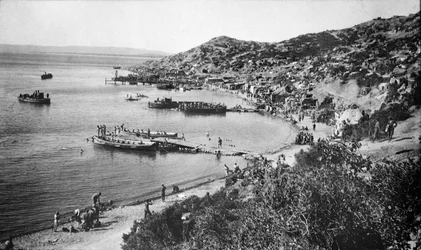Vista de Anzac Cove, Gallipoli, 1915