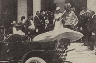 Archiduque Francisco Fernando y Archiduquesa Sofía de Austria en Sarajevo poco antes de su asesinato, 1914