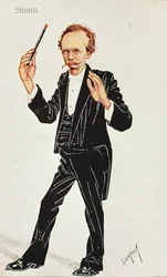Richard Strauss (1864-1949) dirigiendo