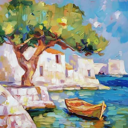 Un barco junto al mar