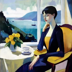 Elegante vista al mar