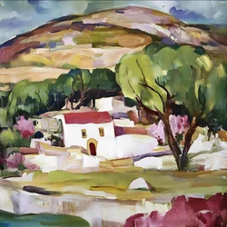 Casa en la ladera del Mediterráneo