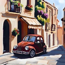 Un coche antiguo en la calle
