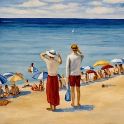 Vista de la playa en verano