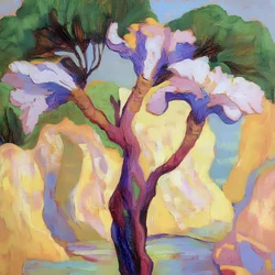 Árbol abstracto lleno de colorido