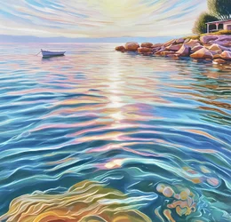 Reflejos vibrantes en el agua