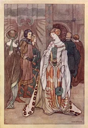 John Keats: La víspera de Santa Inés (litografía en color)