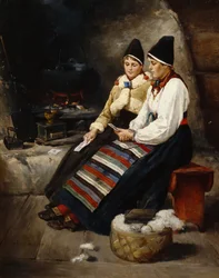 Dos chicas leyendo una carta