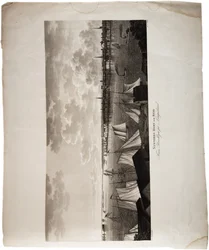 Puerto de Nueva York, desde Brooklyn hasta Long Island, de un Atlas de los Estados Unidos, 1824