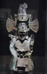 Incensario en forma del dios Tlaloc, Tláhuac, periodo Posclásico Tardío, c.1500